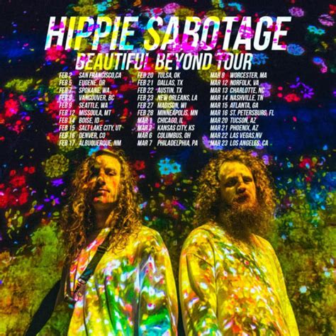 Hippie Sabotage Tour Announcements 2024 & 2025。